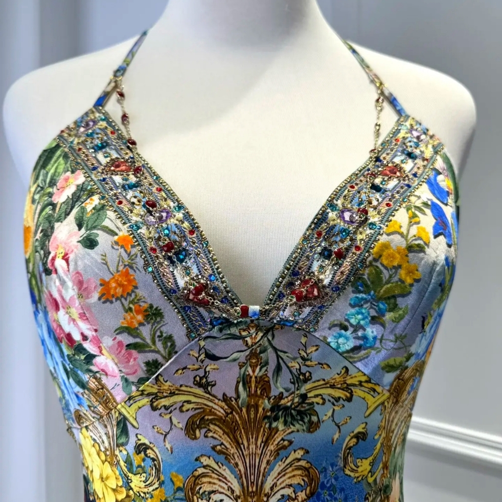 Gorgeous Silk Beaded  Dress - Picture 4 of 6